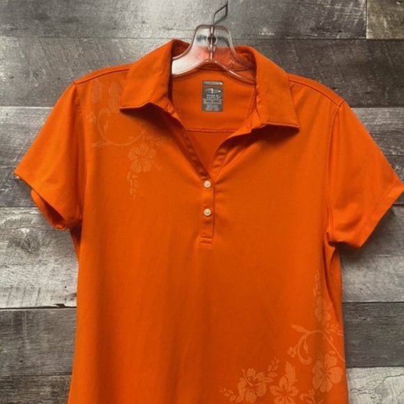 PAGE & TUTTLE Cool Swing Athletic Golf Orange Shirt Tee Size: M  **EUC** - Picture 1 of 6